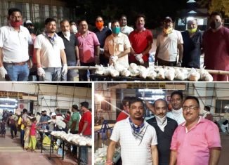 विप्र फाउंडेशन बरगढ़ इकाई और विसीसीआई ने की रेलवे स्टेशन पर सेवा।
