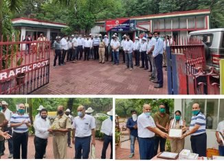विप्र फाउण्डेशन जोन-10, राउरकेला द्वारा कोरोना योद्धा सम्मान।