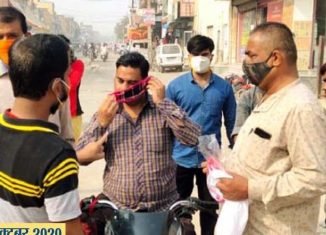 विप्र फाउंडेशन बीकानेर इकाई द्वारा मास्क वितरण और जागरूकता अभियान।