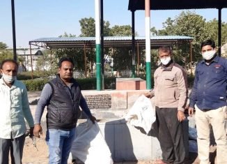 विप्र फाउंडेशन बीकानेर इकाई द्वारा गवरा दादी श्मसान भूमि में थेपडी की व्यवस्था ।