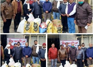 विप्र फाउंडेशन हरयाणा द्वारा ओल्ड एज होम को पहुंचाई राशन सामग्री।