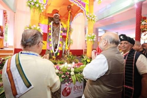 भगवान परशुराम की कांस्य मूर्ति का शिलान्यास