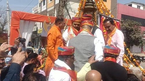 शहर में भगवान परशुराम सर्किल का अनावरण, ब्राह्मण समाज को एकजुट रहने संदेश
